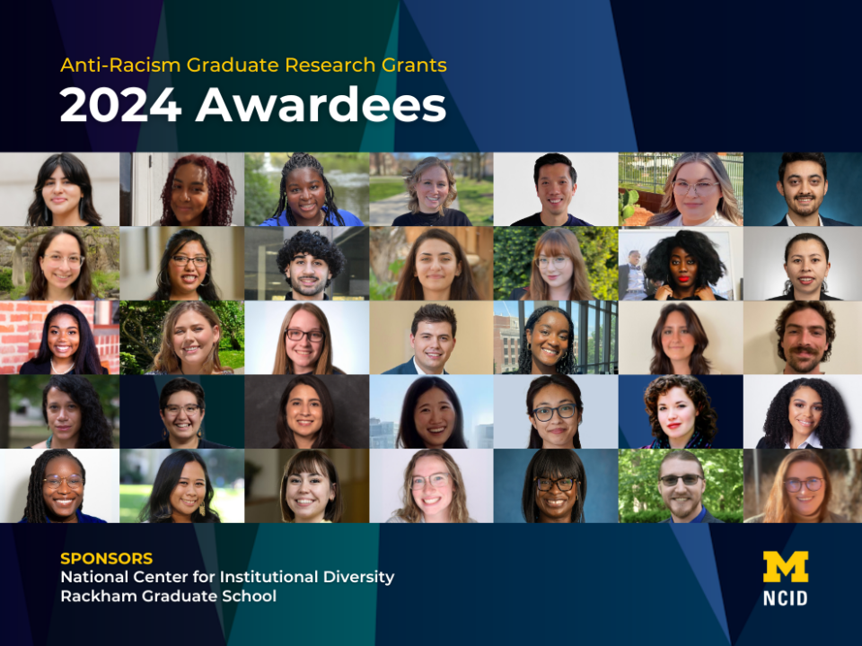 Collage of 2024 Anti-Racism Graduate Research Grantees