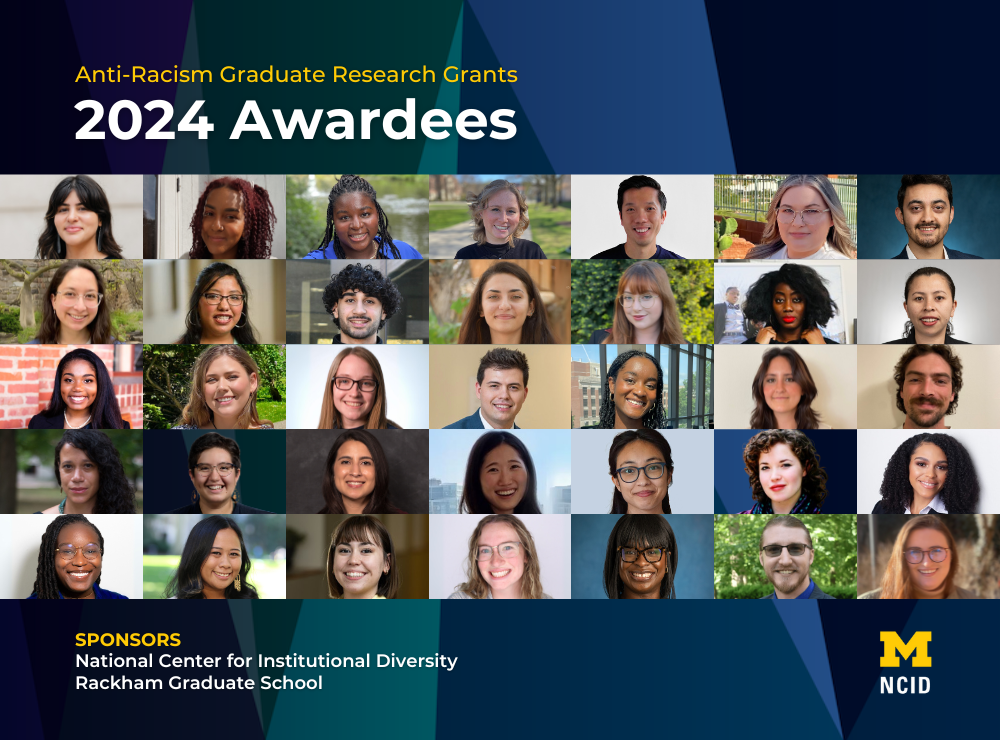 Collage of 2024 Anti-Racism Graduate Research Grantees